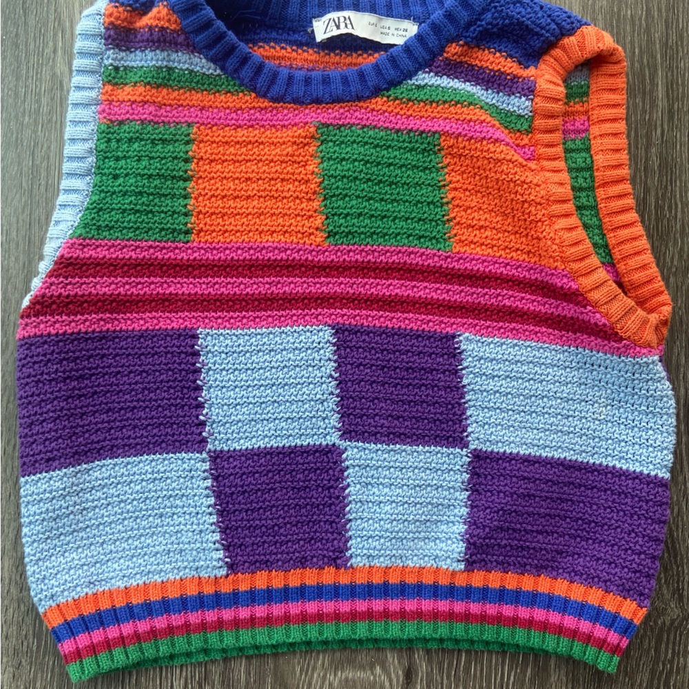 Zara patch knit top